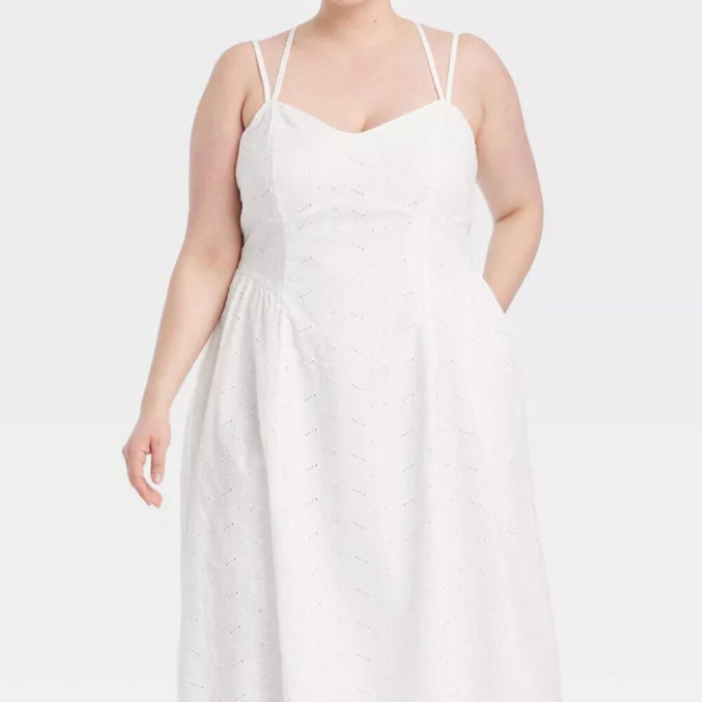 NWT Resortwear 100% Cotton Graduation White Garden wedding Dress size XXL